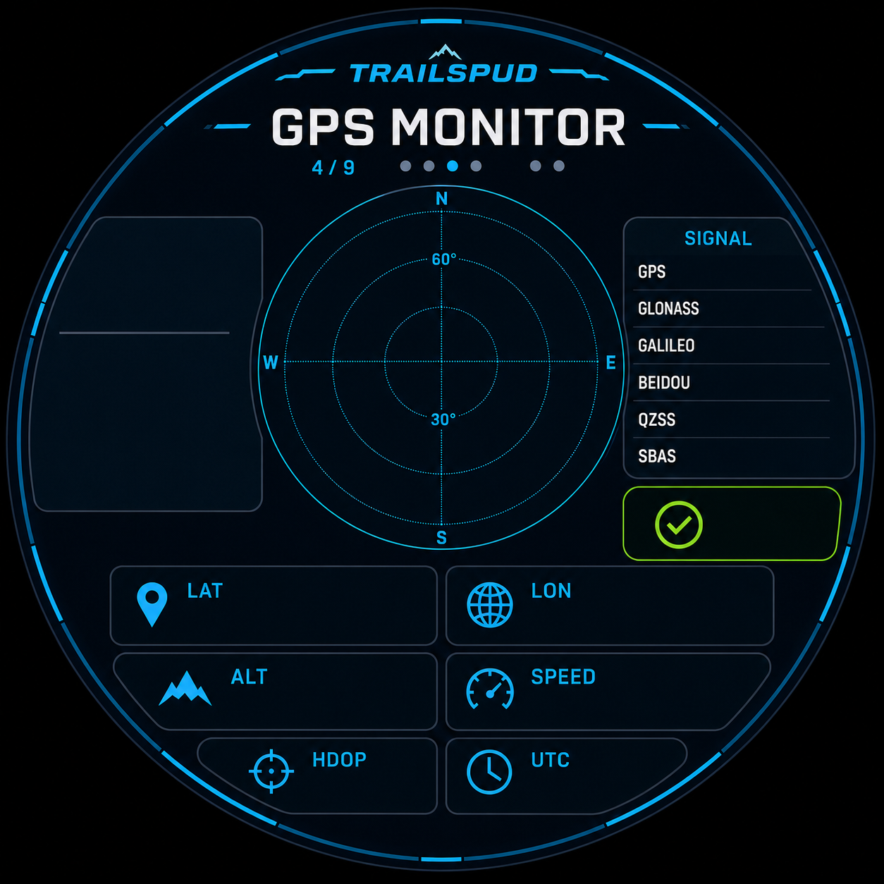 GPS 监视界面
